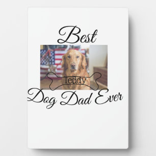 Plaque Photo Meilleur chien papa jamais ajouter nom de l'animal