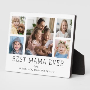 Plaque Photo Meilleur Collage photo 5-Photo de Mama Ever Childr