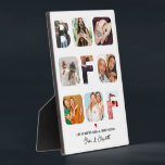 Plaque Photo Meilleur Collage photo d'ami Photo personnalisée B<br><div class="desc">Meilleur Collage photo d'ami Photo personnalisée BFF</div>