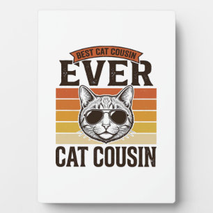 Plaque Photo Meilleur Cousin Chat Ever Création de Chemise Vint
