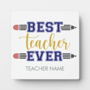 Plaque Photo Meilleur enseignant personnalisé jamais - Cadeau C