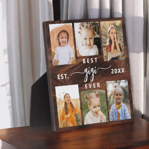 Plaque Photo Meilleur GiGi Ever - Grandchildren Wood Photo Coll
