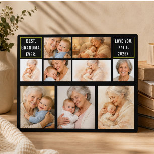 Plaque Photo Meilleur Grand-Père Photo Collage Grands-parents