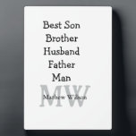 Plaque Photo Meilleur homme fils mari papa cite ajouter un nom<br><div class="desc">conception</div>