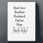 Plaque Photo Meilleur homme fils mari papa cite ajouter un nom<br><div class="desc">conception</div>