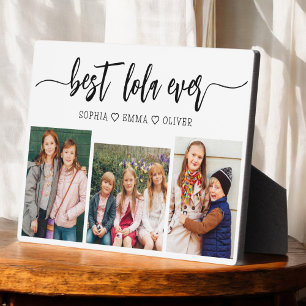 Plaque Photo Meilleur Lola Ever - Collage photo pour petits enf