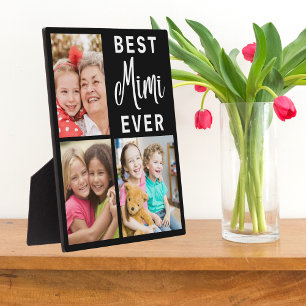 Plaque Photo Meilleur Mimi Ever Grandkids 3 Photo Collage