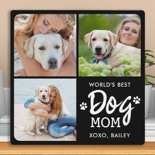 Plaque Photo Meilleur MOM DOG MOM Custom 3 Photo Collage