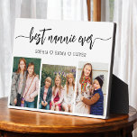 Plaque Photo Meilleur Nannie Ever - Collage photo pour petits e<br><div class="desc">Célébrez la "Meilleure Nannie Ever" avec cette Plaque Collage Photo Petits-Enfants personnalisée. Ce cadeau plein de coeur comprend un collage magnifiquement arrangé de photos chères capturant des moments spéciaux, complété par un message d'amour. Conçu à partir de matériaux de haute qualité avec une finition épurée, il est idéal pour l'exposition...</div>