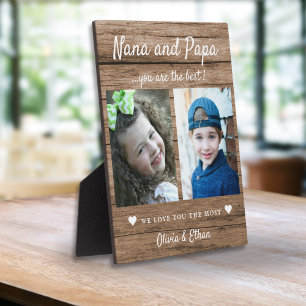 Plaque Photo Meilleur Noms de petits-enfants de Nana et Papa 2 
