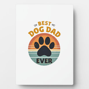 Plaque Photo Meilleur Papa Chien De Tous Les Temps Vintage Retr