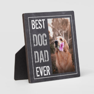 Plaque Photo Meilleur Papa Chien Ever Photo Tableau en Craie Ru