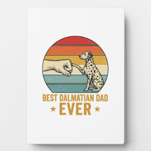 Plaque Photo Meilleur Papa Dalmatien Vintage Fist Bump Shirt_1