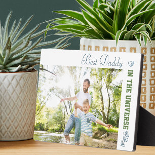 Plaque Photo Meilleur papa dans l'univers Photo