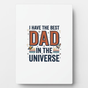 Plaque Photo Meilleur papa de l'univers conception vectorielle