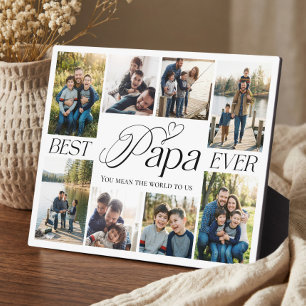 Plaque Photo Meilleur Papa de tous les temps Collage de photos 