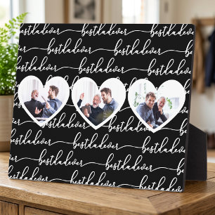 Plaque Photo Meilleur Papa de Tous les Temps Écriture Élégante