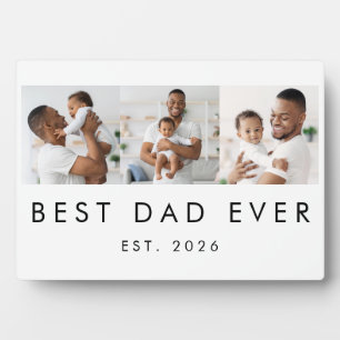 Plaque Photo Meilleur papa de tous les temps établi 3 Photos