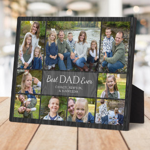 Plaque Photo Meilleur Papa du Monde Photo Collage Enfants