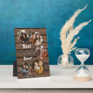 Plaque Photo Meilleur papa en bois arrière - plan vieux rustiqu