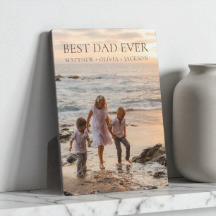 Plaque Photo Meilleur Papa Ever Noms Enfants Personnalisé Photo