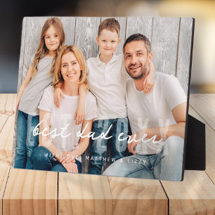 Plaque Photo Meilleur papa Jamais Athlétisme Fête des pères pho