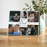 Plaque Photo Meilleur papa jamais | Fête des pères 6 Collage ph<br><div class="desc">Envoyez à votre père un beau cadeau de Fête des pères personnalisé qu'il chérira pour toujours. Collage photo de famille de Fêtes des pères personnalisées spéciales pour afficher vos photos et souvenirs de famille spéciaux. Notre design comprend un design simple de 6 photos collage grille avec "Best Dad Ever" conçu...</div>