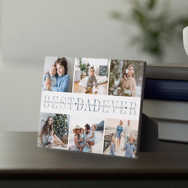 Plaque Photo Meilleur papa jamais | Fête des pères 6 Photo (Créateur téléchargé)