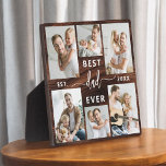 Plaque Photo Meilleur Papa Jamais - Fête des pères en bois - Co<br><div class="desc">Célébrez votre père avec la Fête des pères "Best Dad Ever" Photo Collage Plaque, un hommage sincère à l'homme qui signifie le monde pour vous. Cette plaque magnifiquement conçue présente un collage photo de haute qualité et personnalisable, vous permettant de présenter des souvenirs et des moments spéciaux. Le collage est...</div>