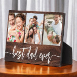 Plaque Photo Meilleur papa Jamais Fête des pères en bois Collag<br><div class="desc">Célébrez votre père avec la Fête des pères "Best Dad Ever" Photo Collage Plaque, un hommage sincère à l'homme qui signifie le monde pour vous. Cette plaque magnifiquement conçue présente un collage photo de haute qualité et personnalisable, vous permettant de présenter des souvenirs et des moments spéciaux. Le collage est...</div>