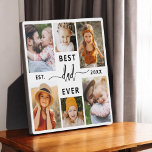 Plaque Photo Meilleur papa jamais - Fête des pères photo Collag<br><div class="desc">Célébrez votre père avec la Fête des pères "Best Dad Ever" Photo Collage Plaque, un hommage sincère à l'homme qui signifie le monde pour vous. Cette plaque magnifiquement conçue présente un collage photo de haute qualité et personnalisable, vous permettant de présenter des souvenirs et des moments spéciaux. Le collage est...</div>