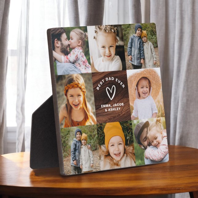 Plaque Photo Meilleur papa Jamais Fête des pères Photo Wood Gra (Créateur téléchargé)