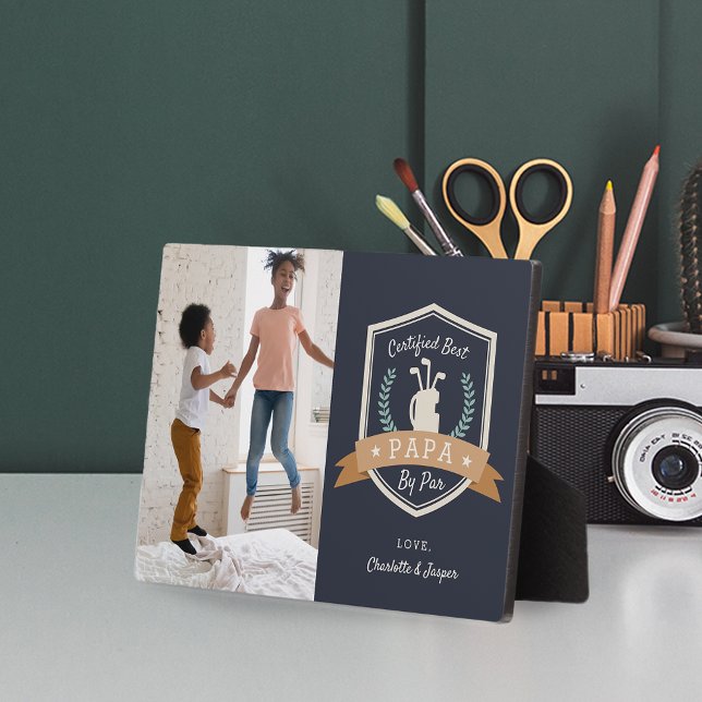 Plaque Photo Meilleur Papa Par | Golf Grand-père Photo (Créateur téléchargé)