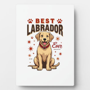 Plaque Photo Meilleur parent Labrador de tous les temps Vintage