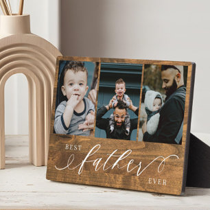 Plaque Photo Meilleur Père Jamais Bois Fête des pères Cadeau Ph