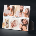 Plaque Photo Meilleur Père Jamais ! Nous vous aimons Photo pers<br><div class="desc">Offrez un cadeau spécial avec le "Meilleur papa jamais! nous vous aimons Photo Collage Plaque de l'Eau". Cette charmante photo Plaque présente un collage de vos photos préférées, en faisant un souvenir unique et sincère. Parfait pour exposer des souvenirs chéris, ce cadeau personnalisé sera un rappel constant d'amour et de...</div>