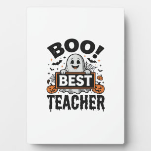 Plaque Photo Meilleur Professeur Boo Design Halloween Vintage P