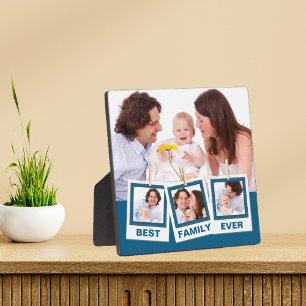 Plaque Photo Meilleure Famille Jamais Collage Personnalisé 4 Ph