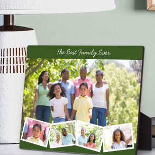 Plaque Photo Meilleure famille jamais - Custom Photo Collage Ve