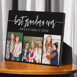 Plaque Photo Meilleure grand-mère - Collage photo pour petits-e<br><div class="desc">Célébrez la "Meilleure Grand-mère jamais" avec cette Plaque de collage de photos pour petits-enfants personnalisée. Ce cadeau plein de coeur comprend un collage magnifiquement arrangé de photos chères capturant des moments spéciaux, complété par un message d'amour. Conçu à partir de matériaux de haute qualité avec une finition épurée, il est...</div>