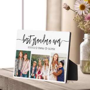 Plaque Photo Meilleure grand-mère - Collage photo pour petits-e