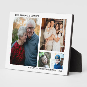 Plaque Photo Meilleure Grand-mère Et Grand-père 4 Collage Photo