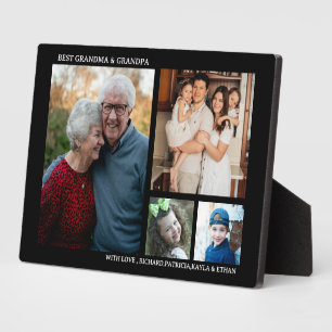 Plaque Photo Meilleure grand-mère et grand-père 4 Collage photo