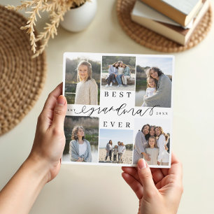 Plaque Photo Meilleure grand-mère jamais script photo Collage d