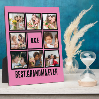Plaque Photo Meilleure grand-mère personnalisée Ever 8 Collage