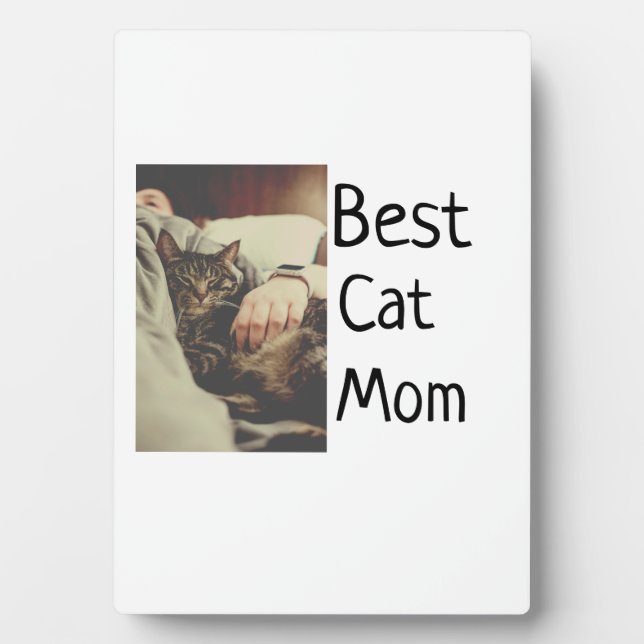 Plaque Photo Meilleure maman chat papa ajouter chat photo nom c (Devant)