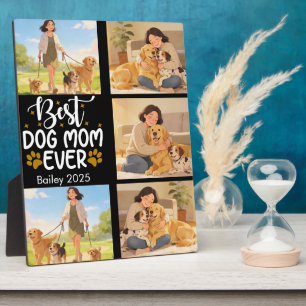 Plaque Photo Meilleure maman de chien personnalisée avec photo 