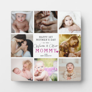 Plaque Photo Meilleure maman du monde - Bonne 1ère fête des mèr