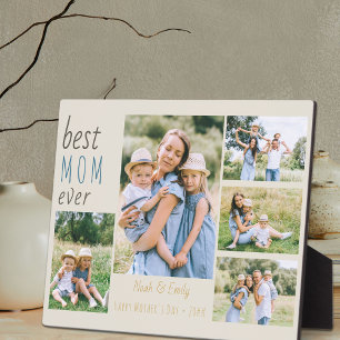 Plaque Photo Meilleure maman Ever 5 Collage photo Pierre person