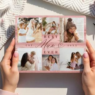 Plaque Photo Meilleure maman Jamais Famille Photo Collage Pink